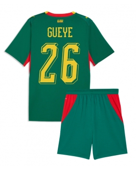 Billige Fotballdrakt Senegal Pape Gueye #26 Replika Bortedraktsett Barn VM 2026 Kortermet (med bukser)